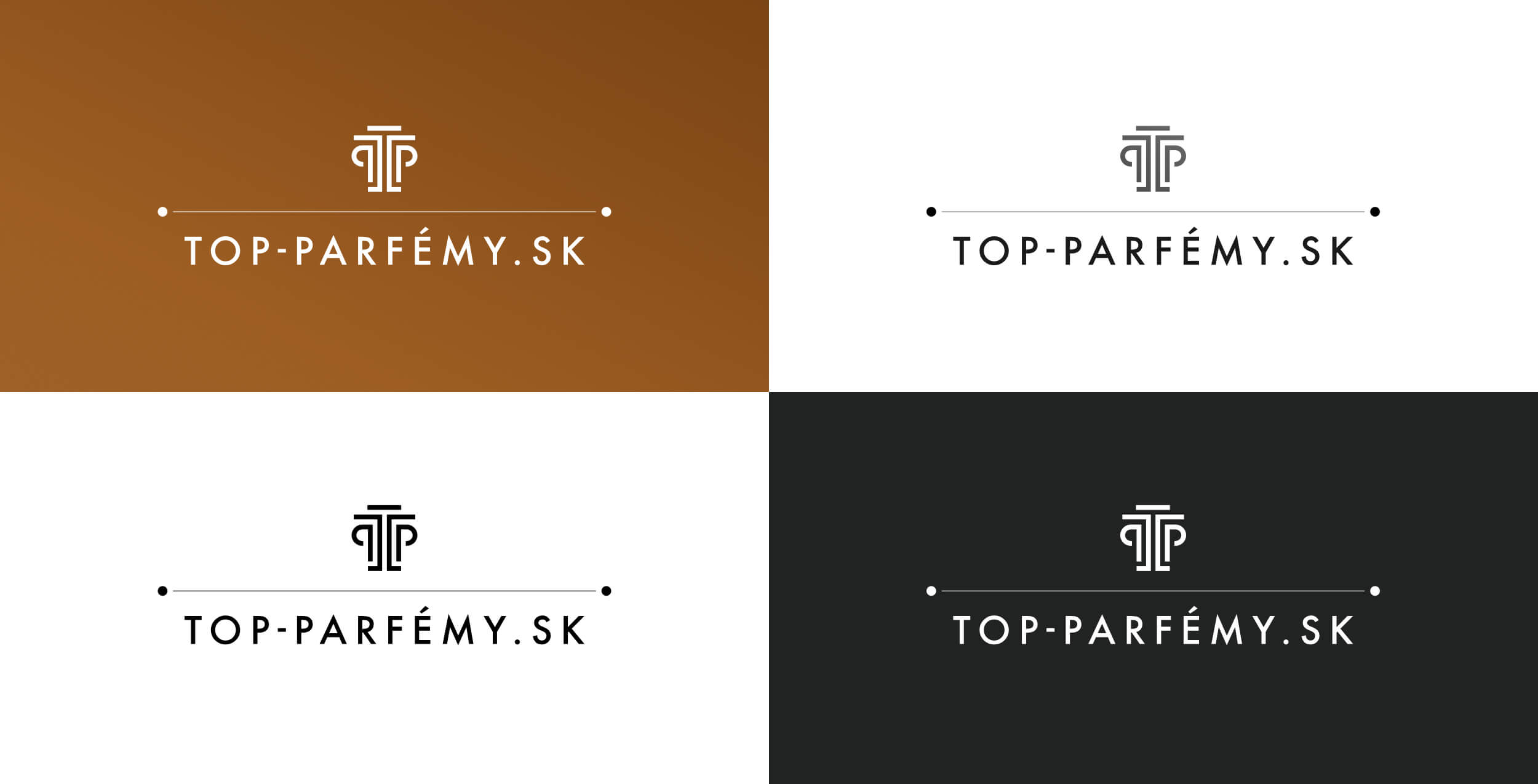 logo design colour variations top-parfemy.sk by michael maleek djibril